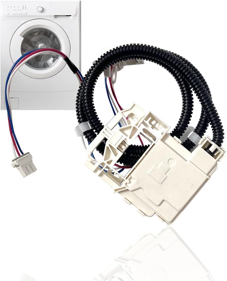 Fuziddn WH08X33879 Washer Lid Lock Assembly - Stainless Steel Spring & IP55 Waterproof, UL Certified Fit for GE PTW600/PTW700/PTW900 Series, GTW220/GTW385, HTW265 Models (Replaces WH08X37859) - Image 1
